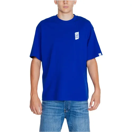 Blau Einfaches Rundhals-T-Shirt Männer - Replay - Modalova