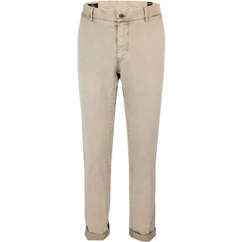 Chino Hose Reißverschluss Knopf Regular Fit , Herren, Größe: L - Mason's - Modalova