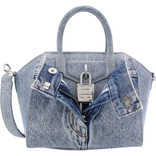 Leather Handbag with Magnetic Closure , female, Sizes: ONE SIZE - Givenchy - Modalova