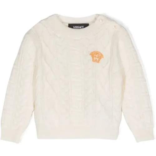 Ivory Strickpullover für Kinder - Versace - Modalova