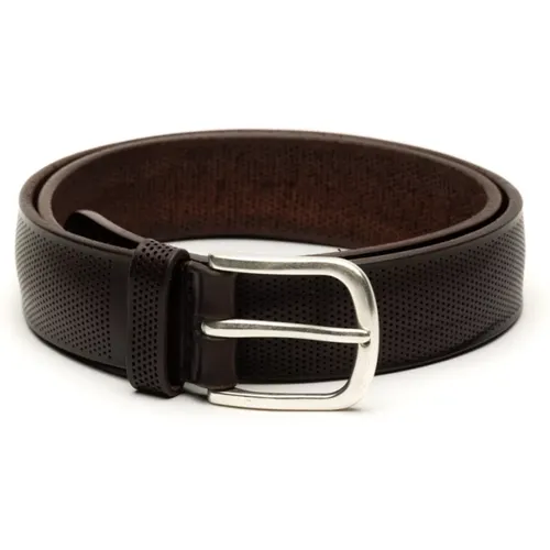 Dark Leather Basic Belt , male, Sizes: 100 CM, 110 CM, 95 CM, 105 CM - Orciani - Modalova