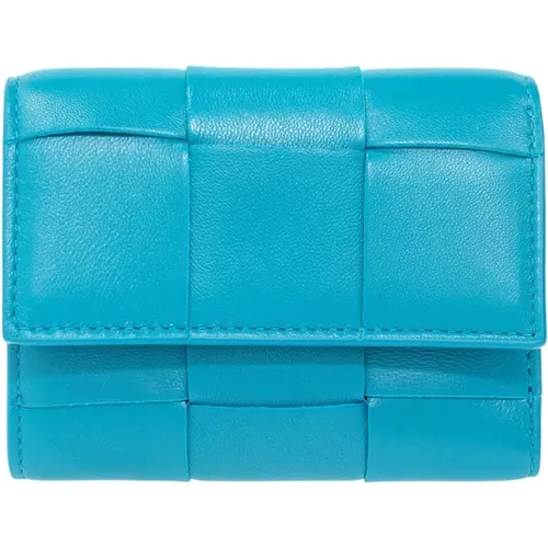 Intreccio leather wallet , female, Sizes: ONE SIZE - Bottega Veneta - Modalova