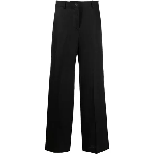 Linen Trousers with Dart Detailing , female, Sizes: S, M - P.a.r.o.s.h. - Modalova