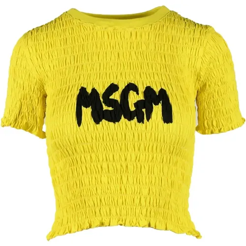 T-Shirts , Damen, Größe: L - MSGM - Modalova