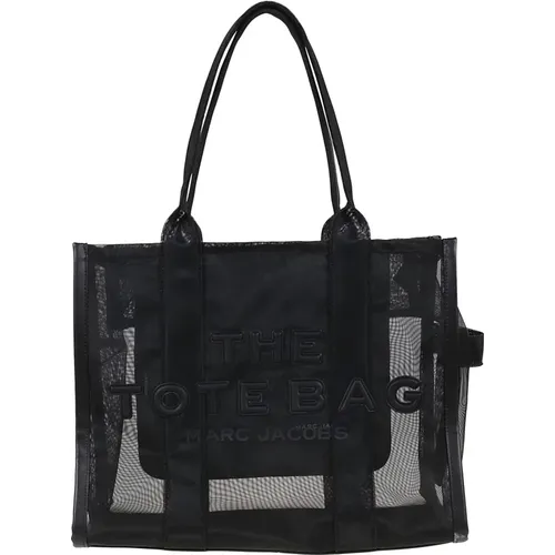 Schwarze Shopper Tasche Stilvolles Mesh Reißverschluss - Marc Jacobs - Modalova