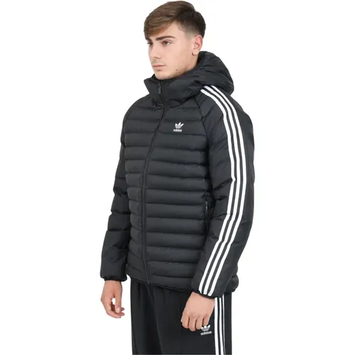 Schwarzer Puff Kapuzenmantel , Herren, Größe: XL - adidas Originals - Modalova