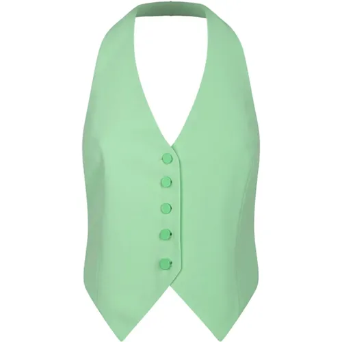 Feather Collar Summer Vest , female, Sizes: M, S, XS - Nenette - Modalova