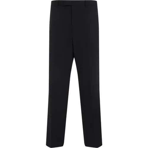 Navy Wool Pants , male, Sizes: W34 - The Row - Modalova