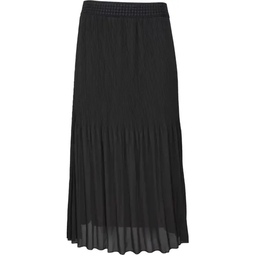 Midi Skirt with Plisso Design , female, Sizes: M, 2XL, L, S, XL - 2-Biz - Modalova