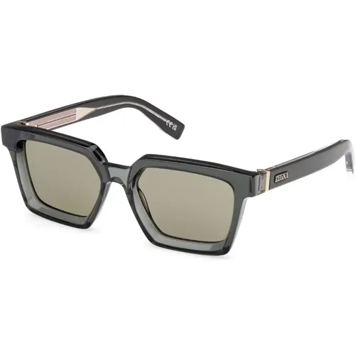 Dark / Sunglasses Ez0214 , unisex, Sizes: 54 MM - Ermenegildo Zegna - Modalova