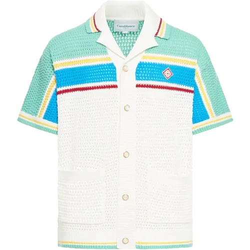 Crochet Tennis Shirt , male, Sizes: M - Casablanca - Modalova