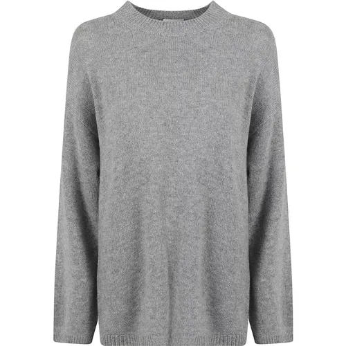 Kaschmir Strick Rundhals Sweatshirt , Damen, Größe: L - allude - Modalova