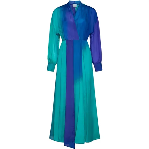Silk Ombre Color-Block Dress , female, Sizes: M, S - Forte Forte - Modalova