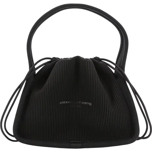 Ryan Gerippte Nylon-Handtasche - alexander wang - Modalova