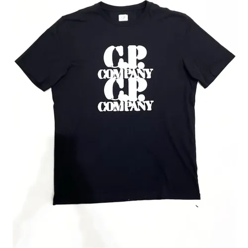 T-Shirt aus Baumwolle mit Grafikdruck , Herren, Größe: M - C.P. Company - Modalova