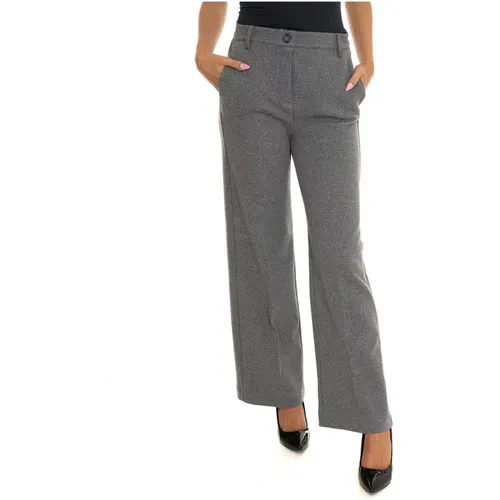 Flannel Palazzo Trousers with American Pocket , female, Sizes: M, XS, XL, L - Max Mara Weekend - Modalova