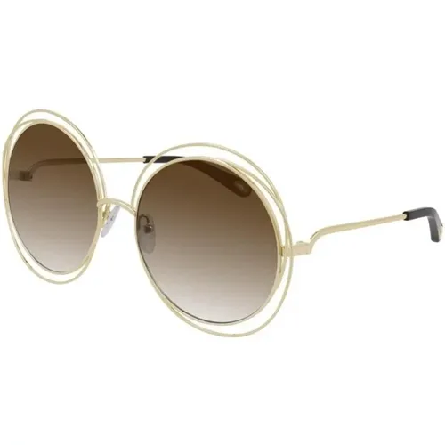 Gold Braun Sonnenbrille Chloé - Chloé - Modalova