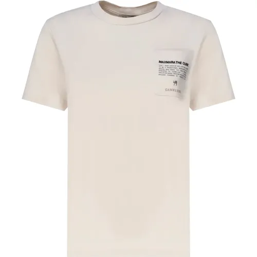 Jersey T-shirt with Cameluxe Pocket , female, Sizes: L - Max Mara - Modalova