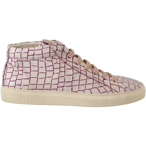 Stylish Mid-Cut Leather Sneakers , female, Sizes: 9 UK - Hide&Jack - Modalova