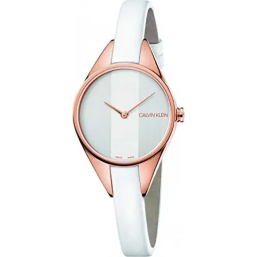 Rebel Leather Quartz Watch , female, Sizes: ONE SIZE - Calvin Klein - Modalova
