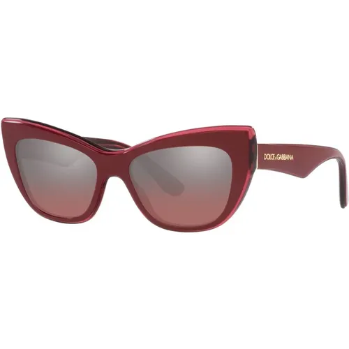 Bordeaux Cat-eye Sunglasses with Gradient Pink Lenses , unisex, Sizes: 54 MM - Dolce & Gabbana - Modalova