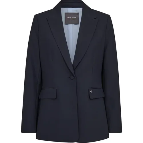 Elegant Mmleonora Miley Blazer Navy , female, Sizes: 2XL, XS, XL, S, M, L - MOS MOSH - Modalova