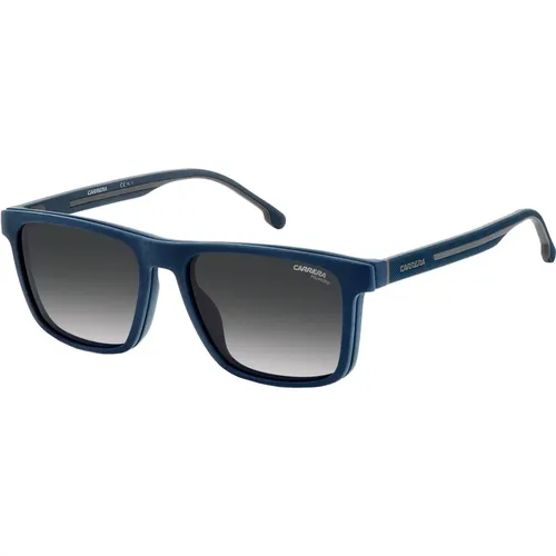 Matte Blue Grey Sunglasses , male, Sizes: 55 MM - Carrera - Modalova