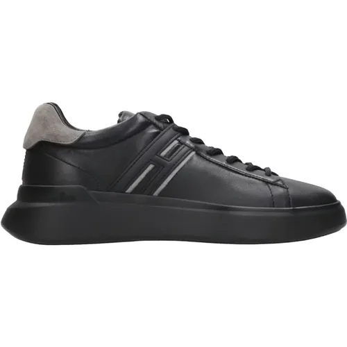 Schwarze Sneakers mit klaren Linien , Herren, Größe: 40 1/2 EU - Hogan - Modalova