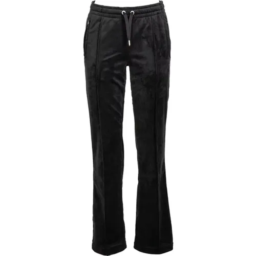 Schwarze Samt-Hose mit geradem Bein - Juicy Couture - Modalova