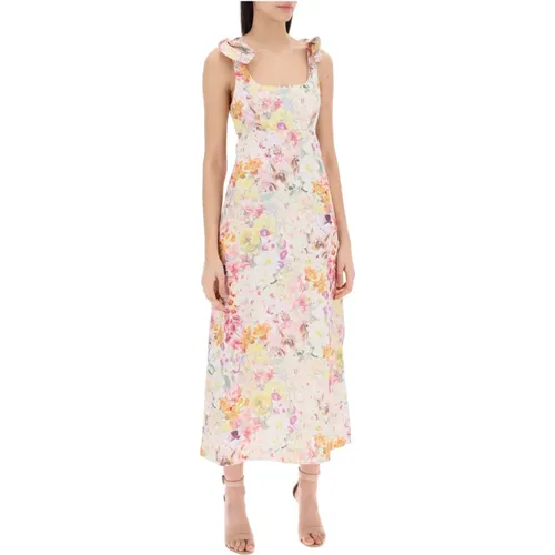 Harmony floral midi dress , female, Sizes: XS - Zimmermann - Modalova