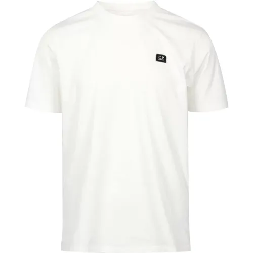 Weißes Logo Grafik T-Shirt , Herren, Größe: S - C.P. Company - Modalova