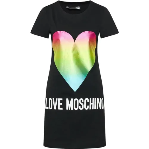 Verspieltes Herzdruck Kleid - Love Moschino - Modalova