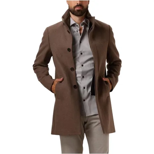 Taupe Harvey Mantel für Herren , Herren, Größe: XL - Matinique - Modalova