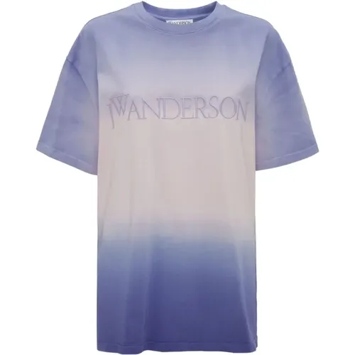 Gradient Effect Cotton T-shirt , female, Sizes: XL, XS, M/L, S, L - JW Anderson - Modalova