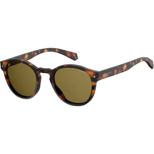 Havana/ Green Sunglasses , unisex, Sizes: 49 MM - Polaroid - Modalova