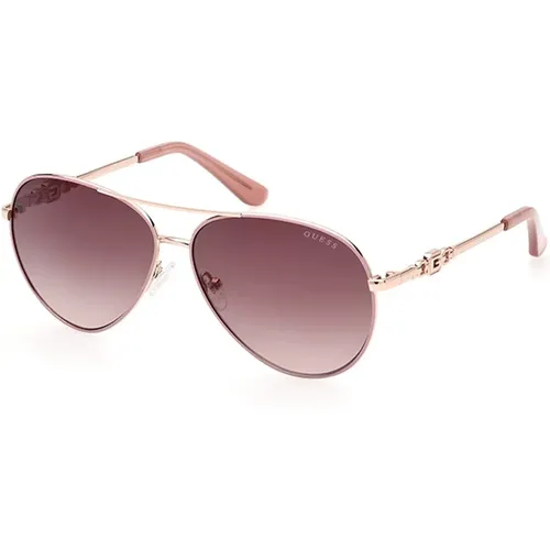 Stilvolle Sonnenbrille in und Braun , Damen, Größe: 58 MM - Guess - Modalova