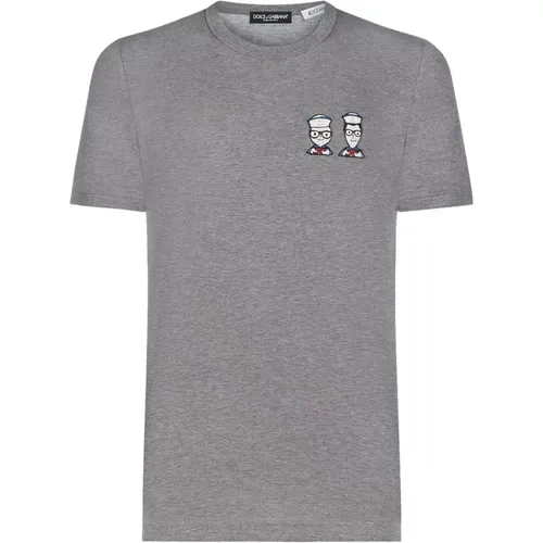 Family Patch Logo T-Shirt , male, Sizes: M, XS, S - Dolce & Gabbana - Modalova