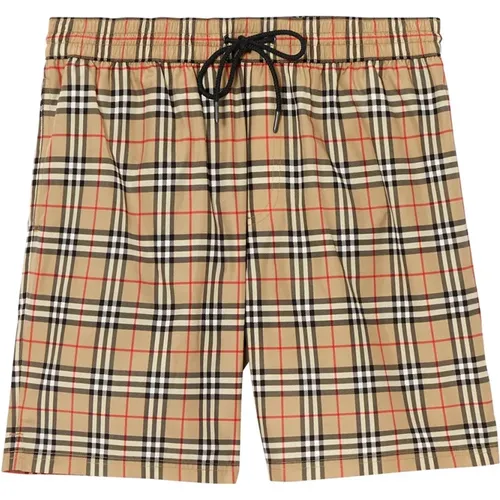 Vintage Check Print Swim Shorts , male, Sizes: M, L, XL - Burberry - Modalova