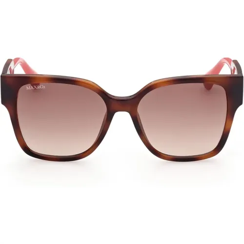 Oversized Sonnenbrille mit quadratischer Form und brauner Verlaufslinse - Max & Co - Modalova