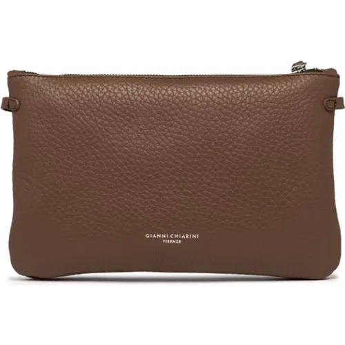 Hermy Leder Clutch mit Cross-Body Gurt , Damen, Größe: ONE Size - Gianni Chiarini - Modalova