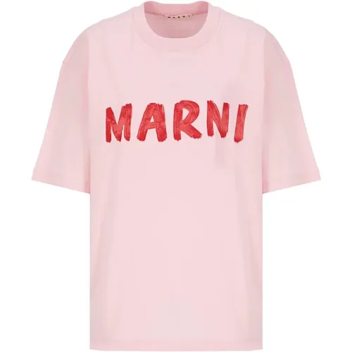 Cotton T-shirts and Polos for Women , female, Sizes: S, 2XS - Marni - Modalova