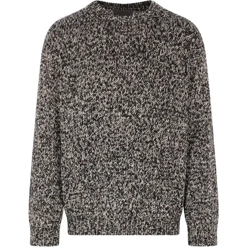 Bicolor Wool and Silk Sweater , male, Sizes: L - Yohji Yamamoto - Modalova