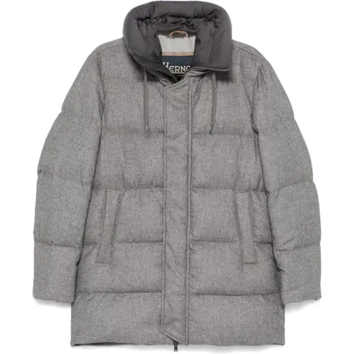 Luxurious Grey Parka Aw24 , male, Sizes: XL, L - Herno - Modalova