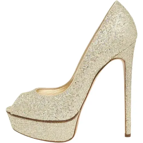 Pre-owned Fabric heels , female, Sizes: 7 UK - Casadei Pre-owned - Modalova