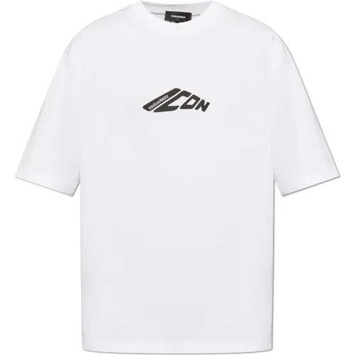 T-shirt with logo , male, Sizes: S, M, L, XL - Dsquared2 - Modalova