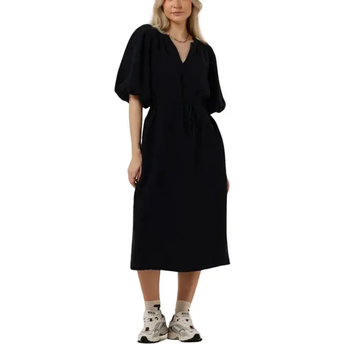 Midi Kleid in Dunkelblau , Damen, Größe: L - Penn&Ink N.Y - Modalova