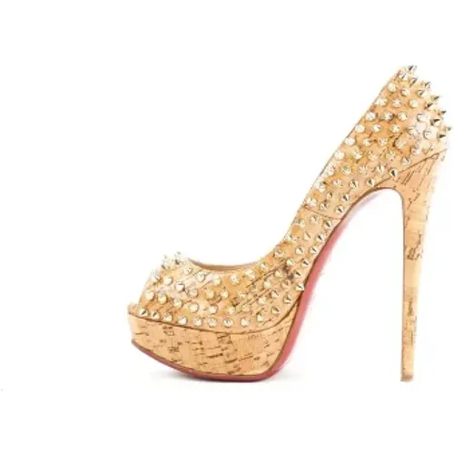 Pre-owned Fabric heels , female, Sizes: 6 1/2 UK - Christian Louboutin Pre-owned - Modalova