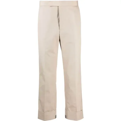Tailored Cropped Twill Trousers , male, Sizes: M, L, XL - Thom Browne - Modalova