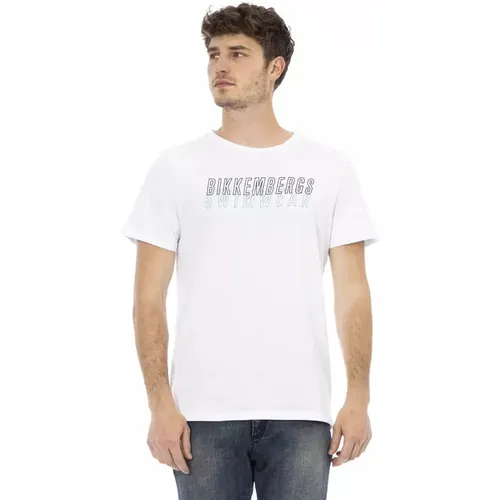 Cotton T-Shirt with Front Print , male, Sizes: L, M, XL, S - Bikkembergs - Modalova