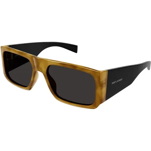 Rectangular Flat Top Sunglasses Acetate , male, Sizes: 58 MM - Saint Laurent - Modalova